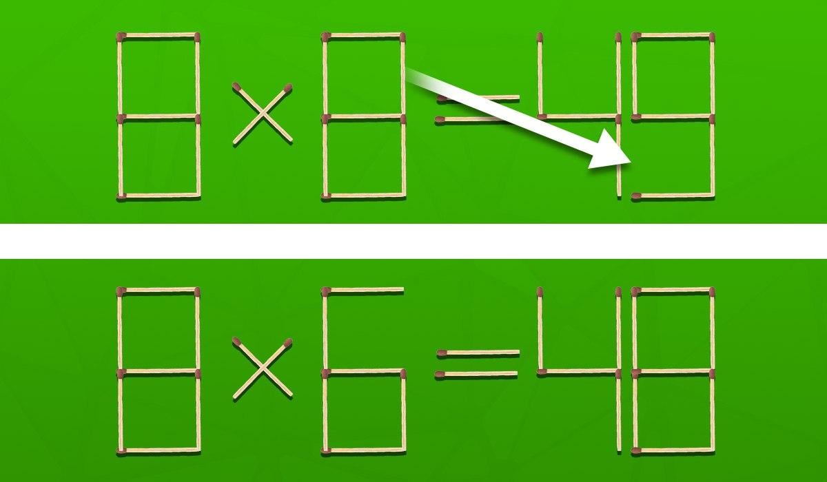 Hjärnutmaning: du måste flytta en tändsticka för att rätta till ett misstag