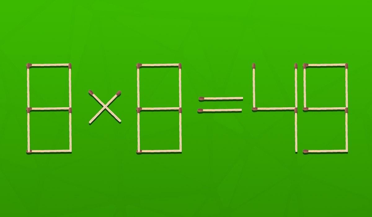 Hjärnutmaning: du måste flytta en tändsticka för att rätta till ett misstag