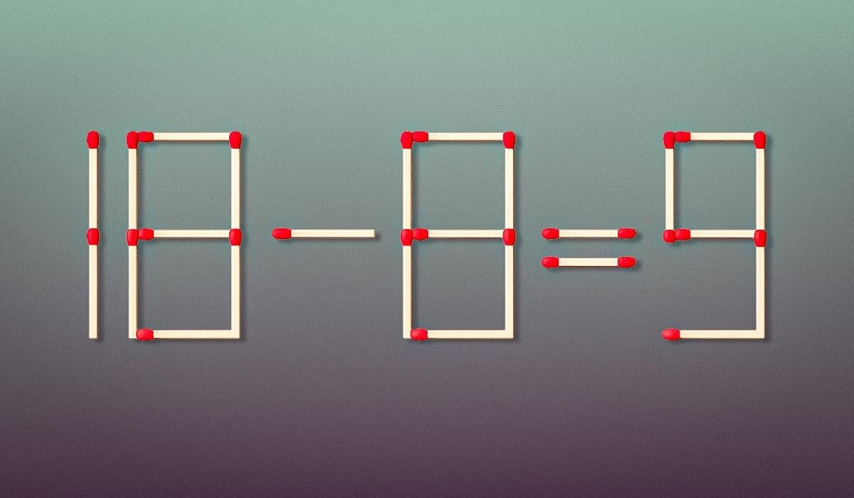 En utmaning för riktiga genier: du måste bara dra en enda tändsticka.