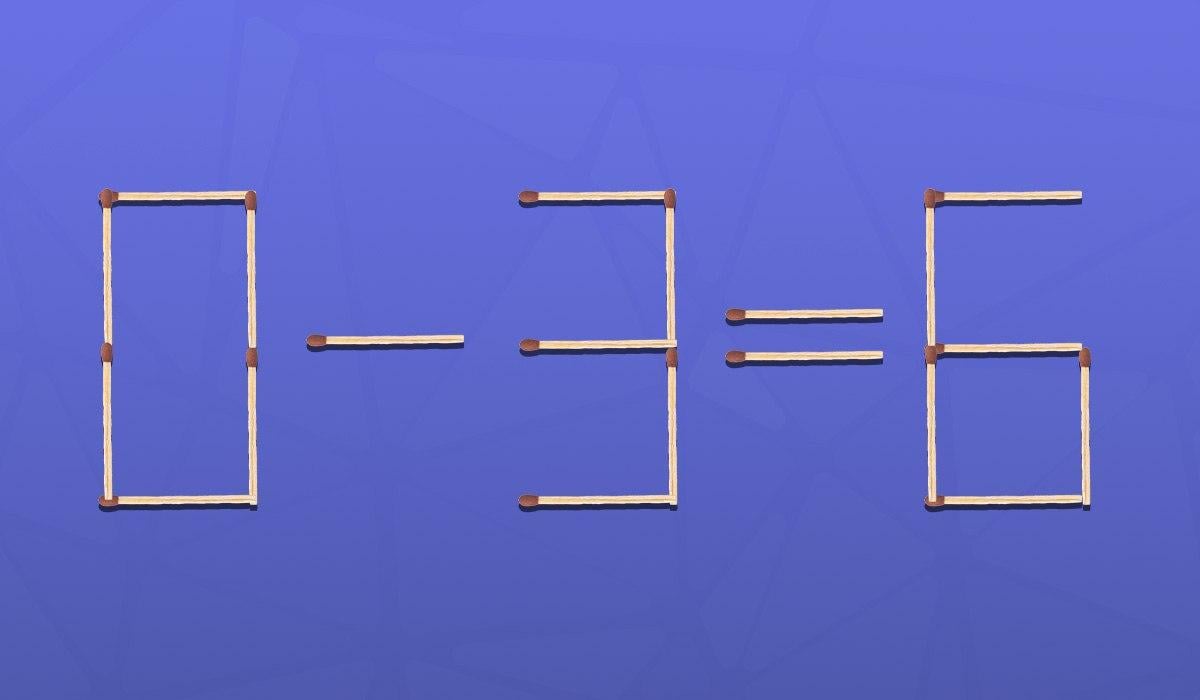 Bara ett geni kan lösa ett tändstickspussel på 9 sekunder.