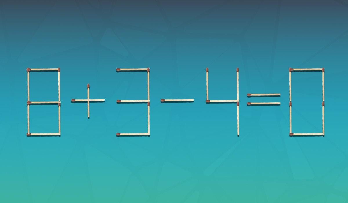 98% av människorna kan inte lösa ett tändstickspussel: bara genier kan göra det