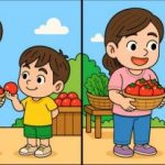 IQ-test: hitta 3 skillnader i en bild av en mamma