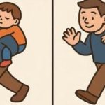 IQ-test: hitta 3 skillnader i en bild av far och